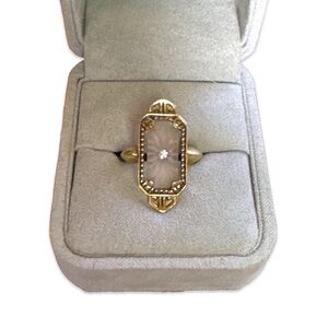 Avon Frostlights Frostlight Ring sz 5.5 w adjuster pink camphor vintage costume